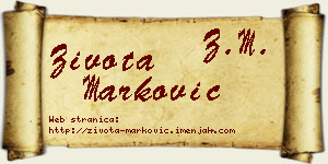 Života Marković vizit kartica